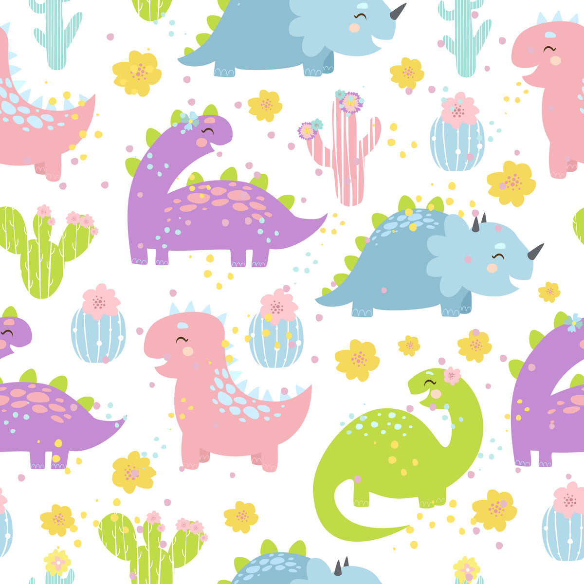 Long-Sleeved Pocket Shirt and Pants Set | Colourful Dinosaurs
