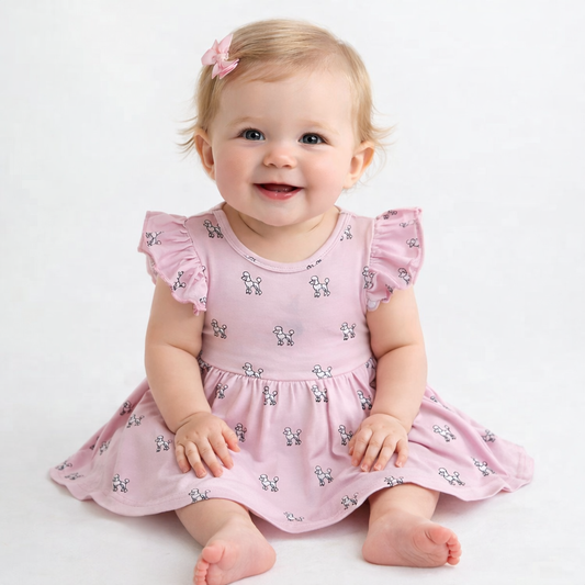 Flutter Sleeve Bodysuit Dress | Poodles