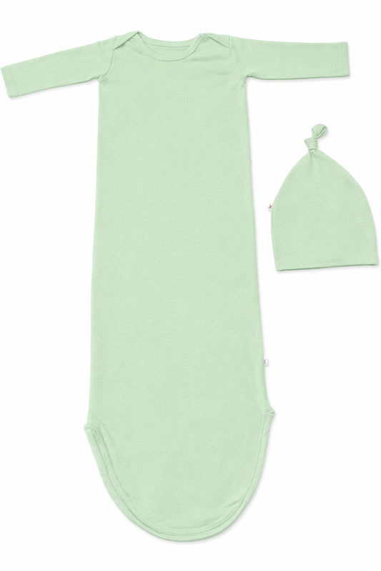 Knotted Gown and Hat Set | Quiet Green
