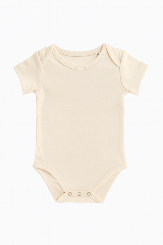 Short-Sleeved Bodysuit | Buttercream