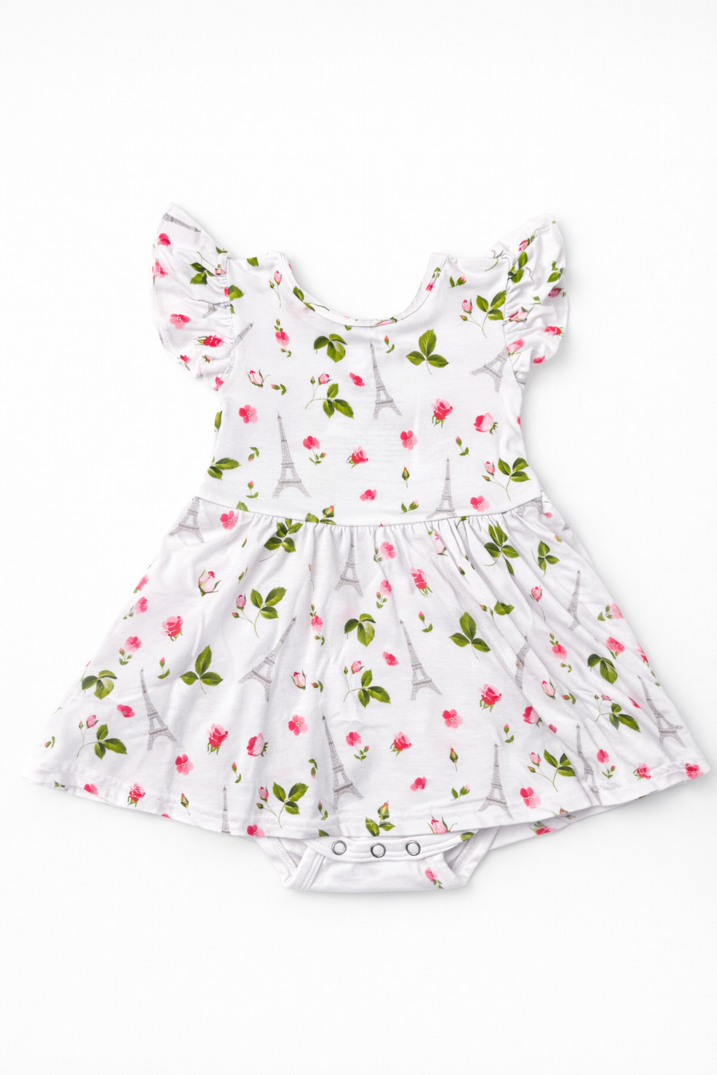 Flutter Sleeve Bodysuit Dress | Paris