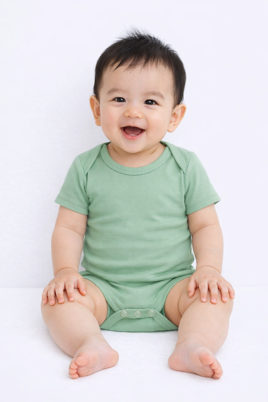 Short-Sleeved Bodysuit | Quiet Green