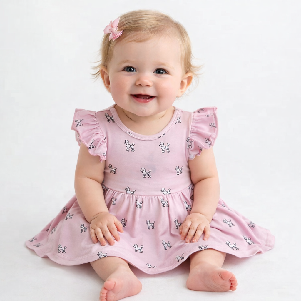 Flutter Sleeve Bodysuit Dress | Poodles