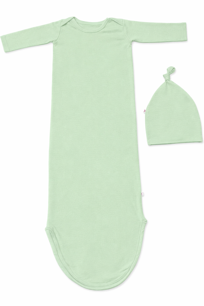 Knotted Gown and Hat Set | Quiet Green