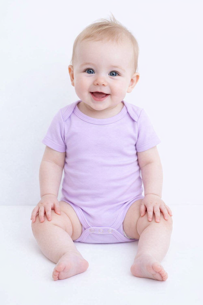 Short-Sleeved Bodysuit | Pastel Lilac