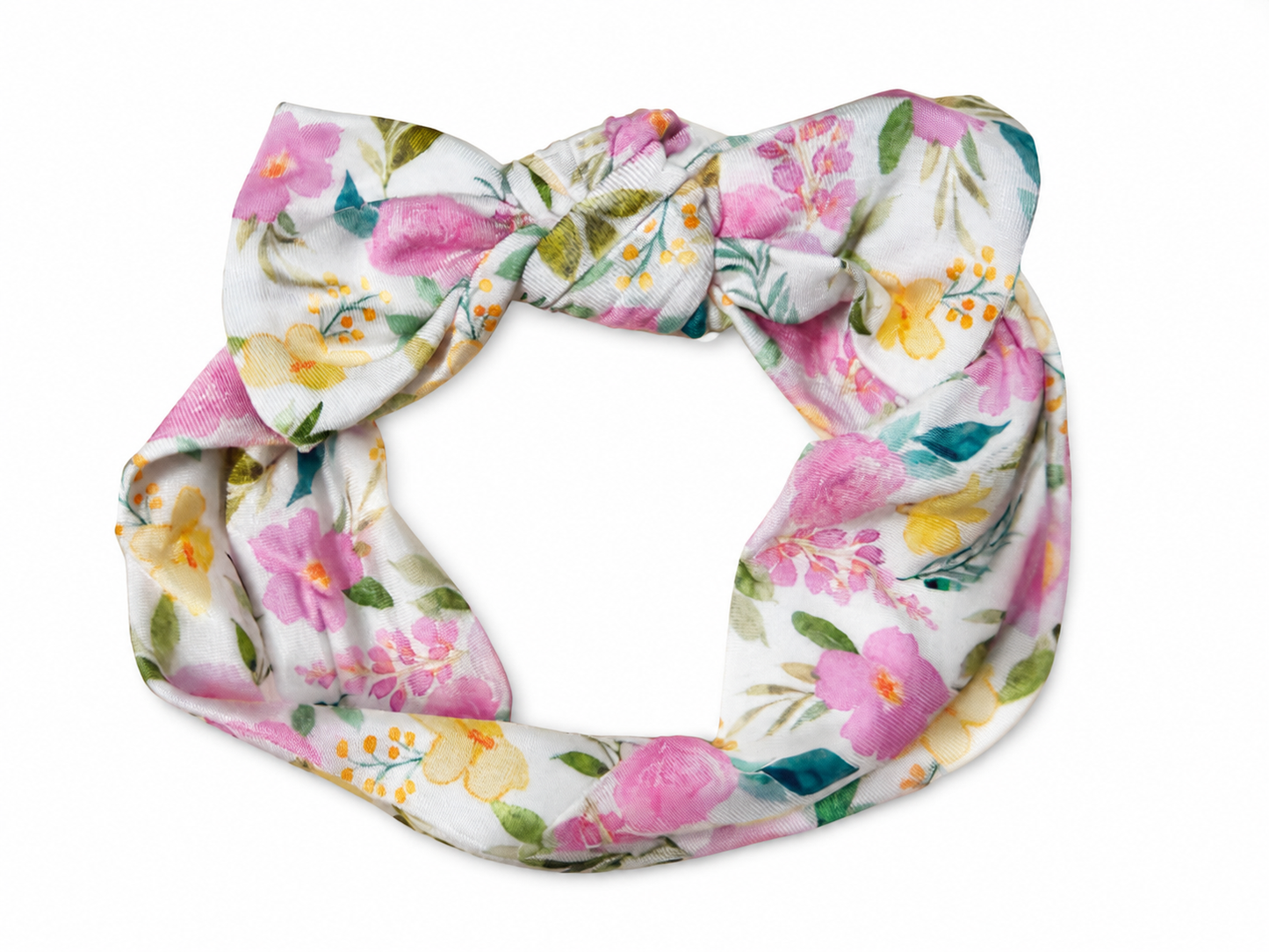 Headband Bow |Yellow Floral