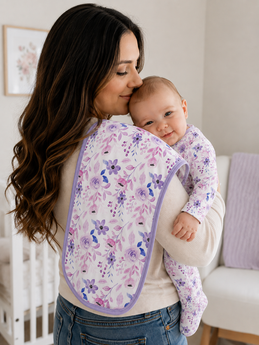 Burp Cloth | Soft Purple Floral