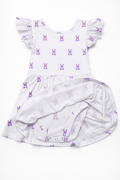 Flutter Sleeve Bodysuit Dress | My Little Bunny
